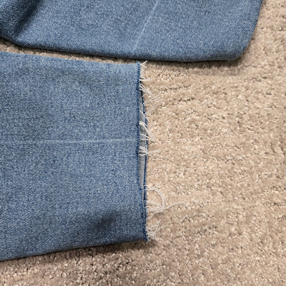 Old Navy Rockstar Super Skinny Jeans Extra High Rise Ankle Raw Hem Blue 14 NEW - Picture 4 of 8